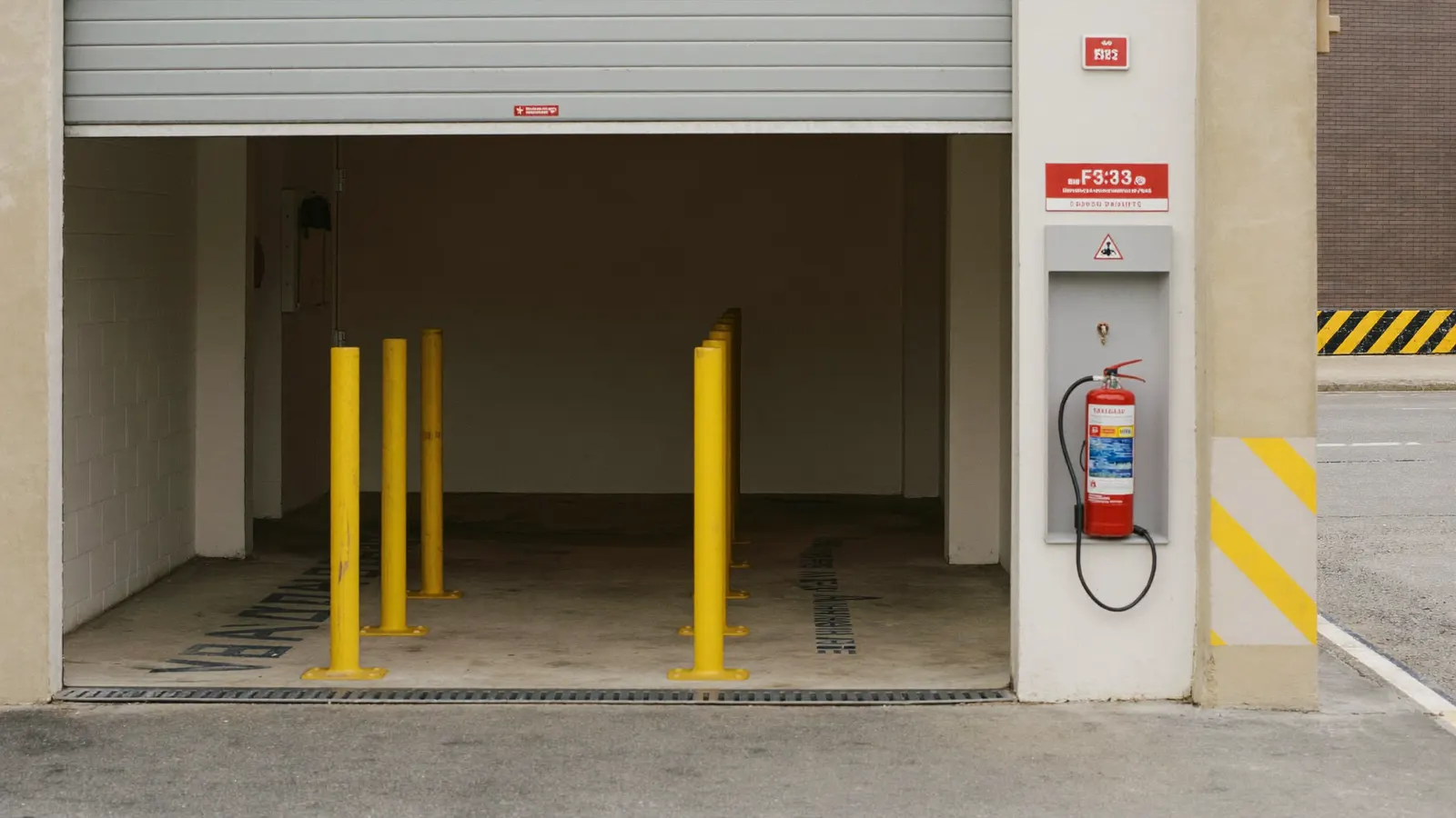 Fire and safety requirements at a charging depot