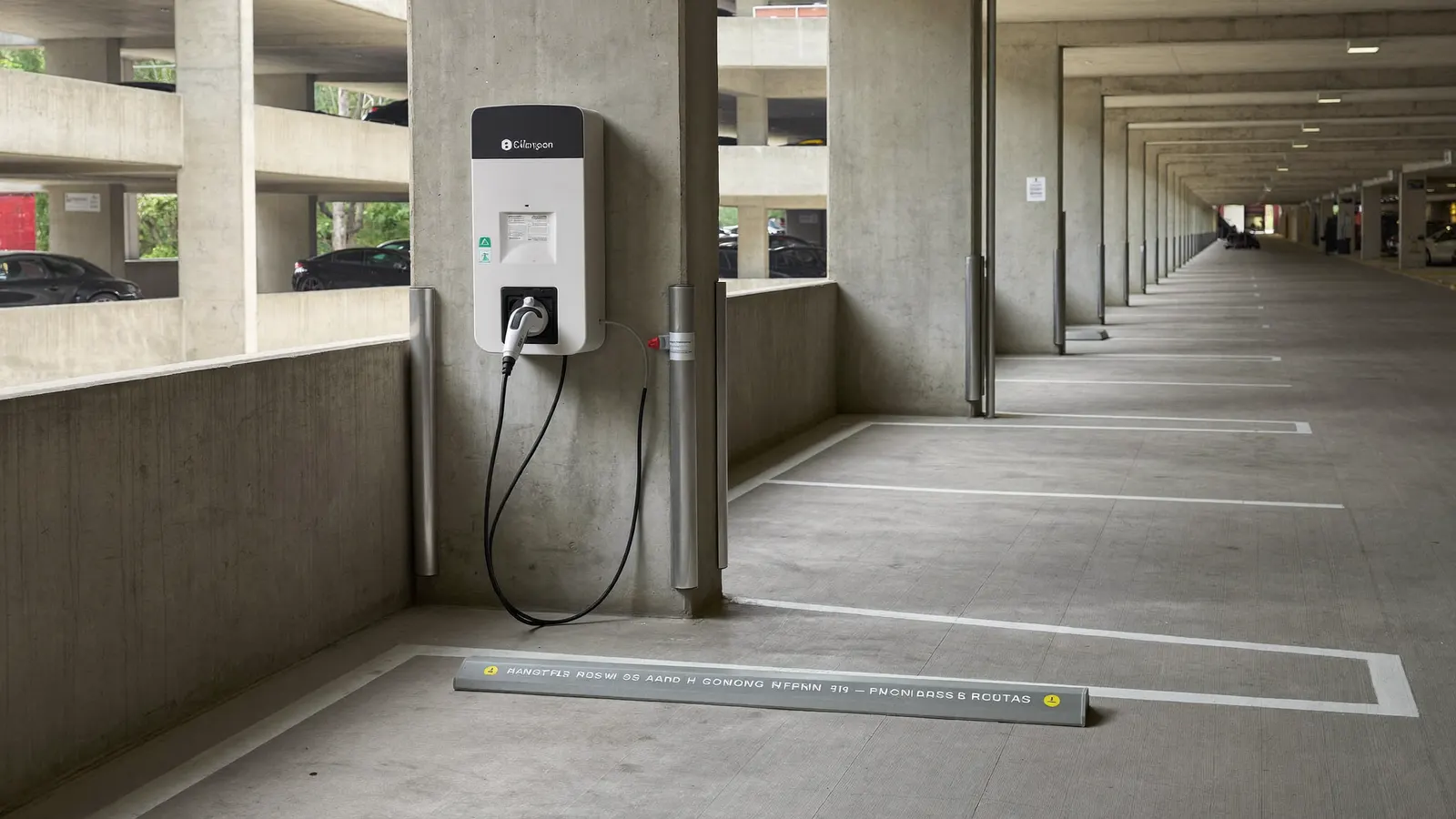 Installing EV chargers in a parking structure