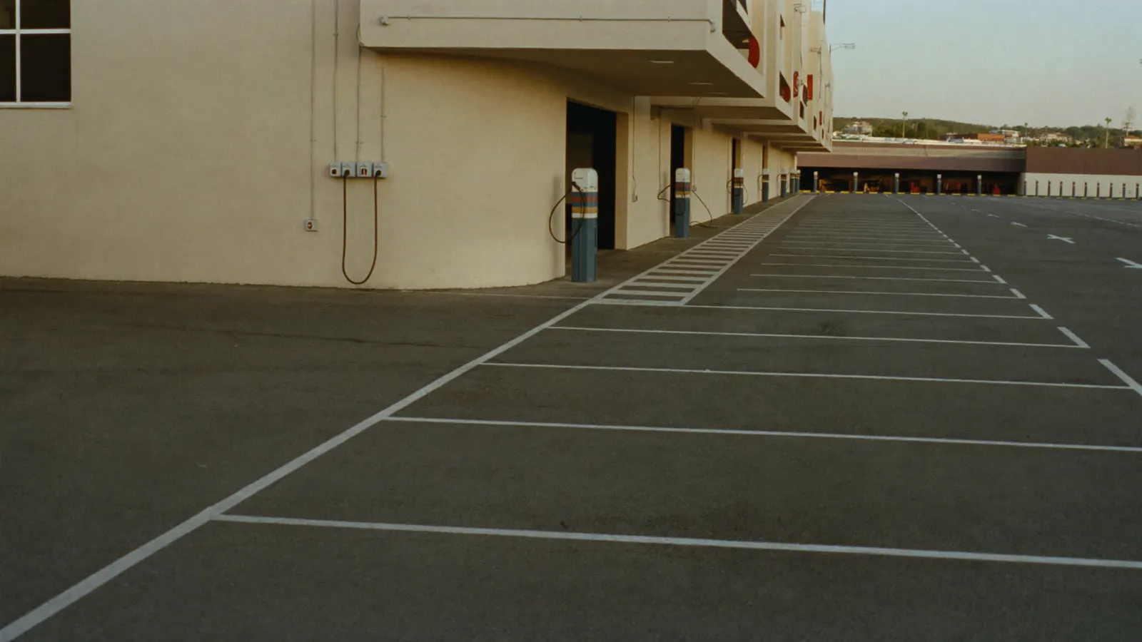 Where to put the chargers in a parking lot